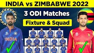 India vs Zimbabwe ODI Series 2022 | India Squad for Zimbabwe 2022