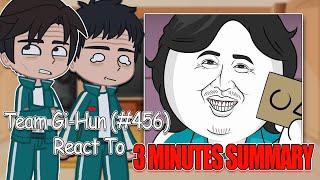 Team Gi-Hun React To Squid Game 3 minutes summary || Gacha Club