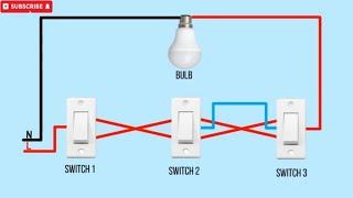 1 bulb 3 switches wiring diagram/3 switch wiring diagram @kalutecpowersolutions9523