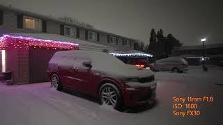 Video Test | FX30 | Heavy Snow | Sony 11mm F1.8 | ISO 1600 | No Color Grade