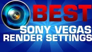 Sony Vegas - AMAZING RENDER SETTINGS - Small File Size - 1080P