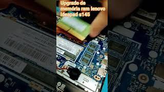 Memória ram upgrade lenovo ideapad S145. vídeo completo no nosso canal. #lunardi