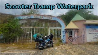 Scooter Tramp Scotty. The Scooter Tramp Waterpark. #motorcycle #nomadic #abandoned