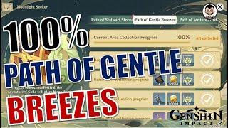 [Easy & Complete Route] Path of Gentle Breeze - 100% Collection Progress | Genshin Impact