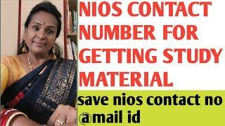 NIOS CONTACT NO FOR GETTING STUDY MATERIAL