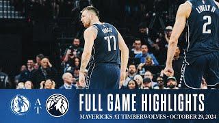 Dallas Mavericks Highlights vs. Minnesota Timberwolves | October 29, 2024