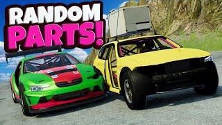 Using the NEW CAR for RANDOM PARTS Racing is AMAZING in BeamNG Drive Mods!