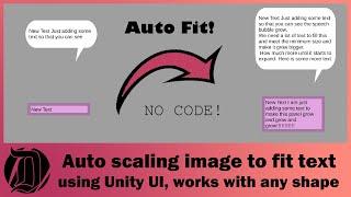 Unity Tutorial Auto scaling image to fit the length of the text using Unity UI. NO CODE, super easy!