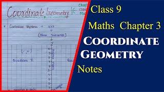 Class 9 Maths Chapter 3 Coordinate Geometry Notes | Class 9 Coordinate Geometry | Class_9_to_Success