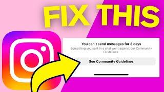 How To Fix Instagram You Can't Send Message For 3 Days Problem (2025)