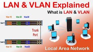 What is LAN | What is VLAN (Virtual LAN) | Difference between LAN &VLAN  | LAN & VLAN Explained