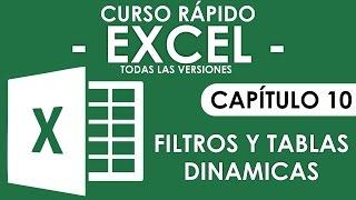 Curso Excel - Capitulo 10, Filtros y Tablas dinámicas (Audio Mejorado)