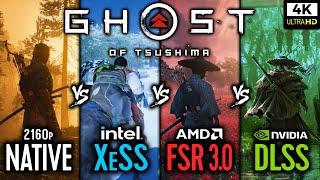 Native vs XeSS vs FSR 3.0 vs DLSS - Ghost of Tsushima | RTX 3080Ti - 4K Benchmark + Frame Generation