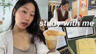 study vlog: realistic but productive university life, midterm hell week, life updates