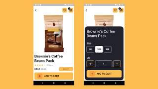 Flutter coffee shopping cart App (1/2)