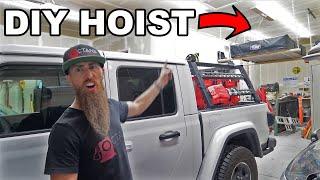 DIY Garage Hoist for Rooftop Tent