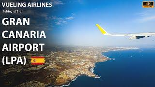 Flight from Gran Canaria Airport (LPA) on Vueling Airlines  ||  Gran Canaria to Barcelona  [4K]