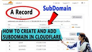 How to create and add subdomain in Cloudflare?