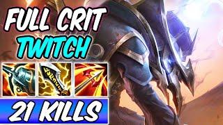 S+ INSANE FULL CRIT ADC | Best Build & Runes | HIGH NOON TWITCH GAMEPLAY | League of Legends