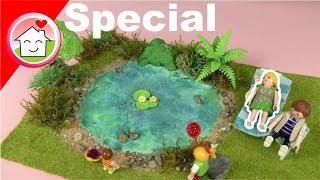 Playmobil deutsch - Miniaturgarten mit Teich - Pimp my PLAYMOBIL von Familie Hauser