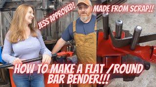 How to make a Flat bar/Round bar bender for almost free!! DIY bender fabrication!! Cheap!!!