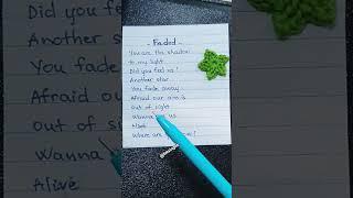 FADED - Alan Walker #edm #music #alanwalker #lyrics #faded #song #english #shorts #fyp #shortvideo