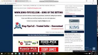 Fixed matches 100% sure king tips1x2 com