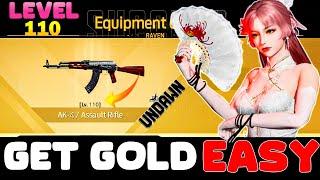 100% Way To Get a Gold Main Weapon AK-47 at LVL 110- UNDAWN