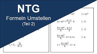 Formeln Umstellen (Teil2)