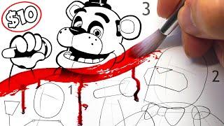 HORROR Artist vs $10 How To Draw FNAF Art Book ️