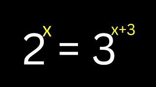 Math Olympiad Problem 2^x=3^x+3 | Solve Very Fast With This Trick | Cool Exponential Equation...