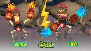 ALL Wubbox My Singing Monsters SLOW vs ALL Wubbox FAST Redesign Comparisons ~ MSM