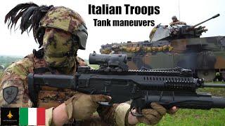 Italian Troops -1st Regiment Bersaglieri platoons tank maneuvers - Romania