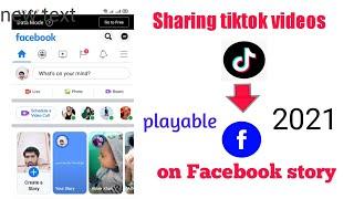 How To Share TikTok Videos On FaceBook Story|(playable video)Sharing Tiktok Video ON Facebook Story|