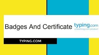 #8 Badges And Certificate | #Typing.Com #OnlineApps