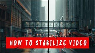 How to stabilize shaky video in premiere pro