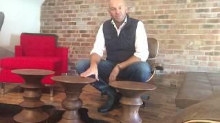 Eames wooden stools from Iconic Interiors