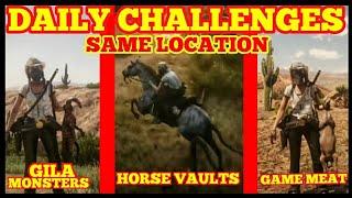 Daily Challenges GILA MONSTERS GAME MEAT HORSE VAULTS Red Dead Online