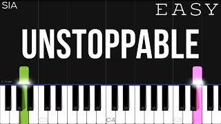 Sia - Unstoppable | EASY Piano Tutorial