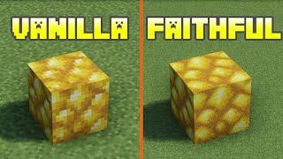 Vanilla vs Faithful 64x | Texture Comparison