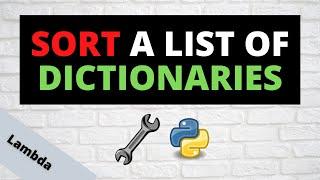 Python sort a list of dictionaries