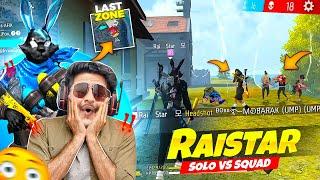 World Fastest Free Fire Player Raistar Last Zone Solo Vs Squad Gameplay Purgatory - Free Fire Max