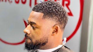 TAPER FADE HAIRCUT CURLY HAIR | FADE HAIRCUT FOR MEN