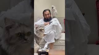 maulana tariq jameel with parrot enjoy  funny video