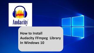 How to install FFMPEG Library for AUDACITY.