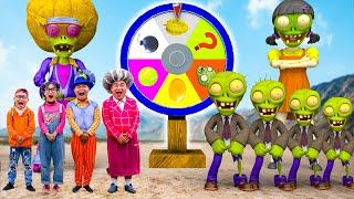 Scary Teacher 3D vs Squid Game Play Lucky Spin Challenge Using Objects To Hit Zombie Nick Winning