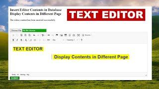 CkEditor Save Data And Images to Database