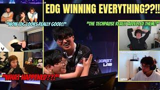 VALORANT Pros and Streamers reaction to EDG defeating T1 in playoffs