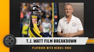 Playbook with Merril Hoge: T.J. Watt Film Breakdown | Pittsburgh Steelers