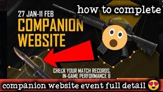 Free Fire New Event | Companion Website Event Full Detail | Companion website new event